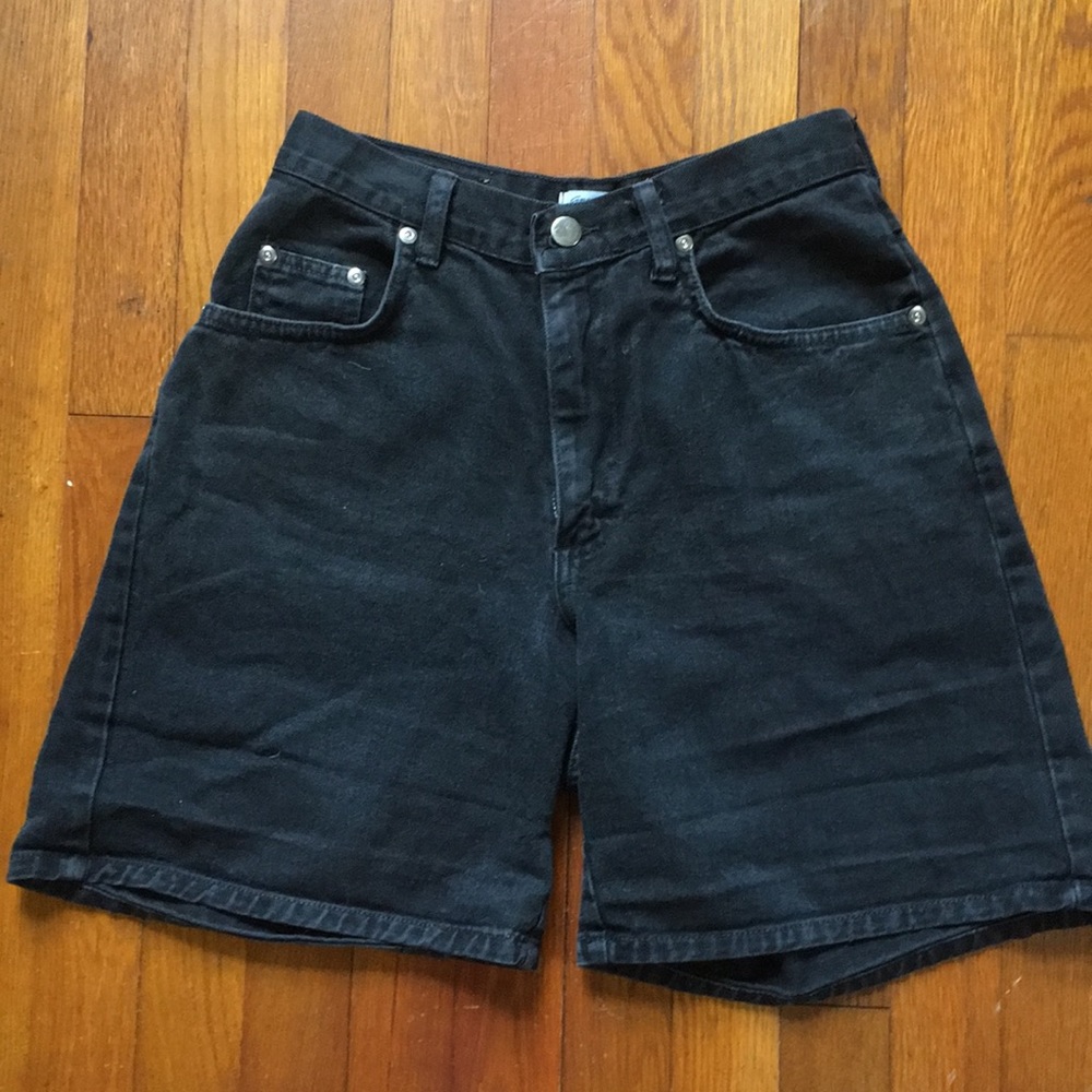 Black Jean vintage high waist mom shorts